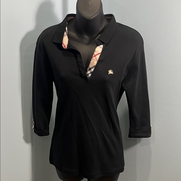 Burberry London Tops - Burberry Black Women's Polo Shirt